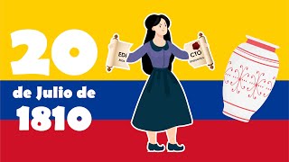 INDEPENDENCIA DE COLOMBIA para niños Resumen de 3 minutos | 20 DE JULIO de 1810