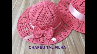Chic children's coral hat crochet / TAL FILHA  from 3 to 6 years old