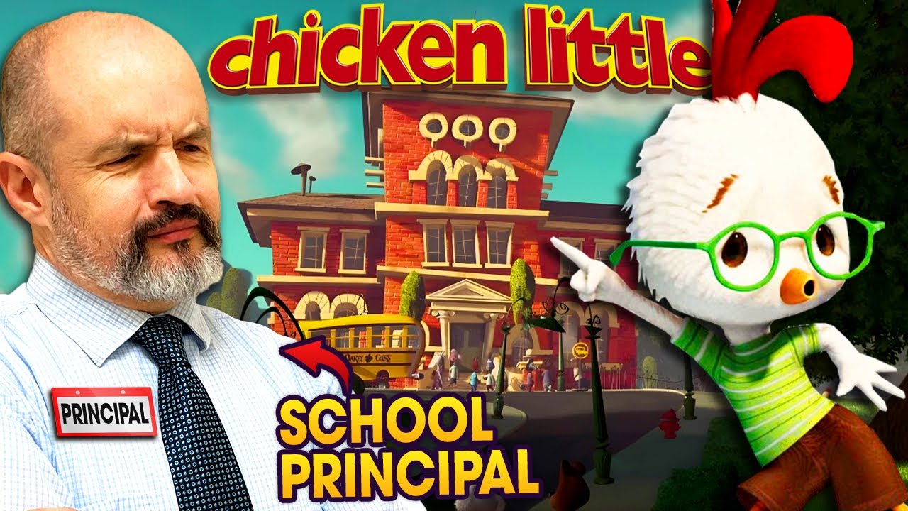 School Principal Reacts to Chicken Little Movie (2005) School Scenes! #chickenlittle