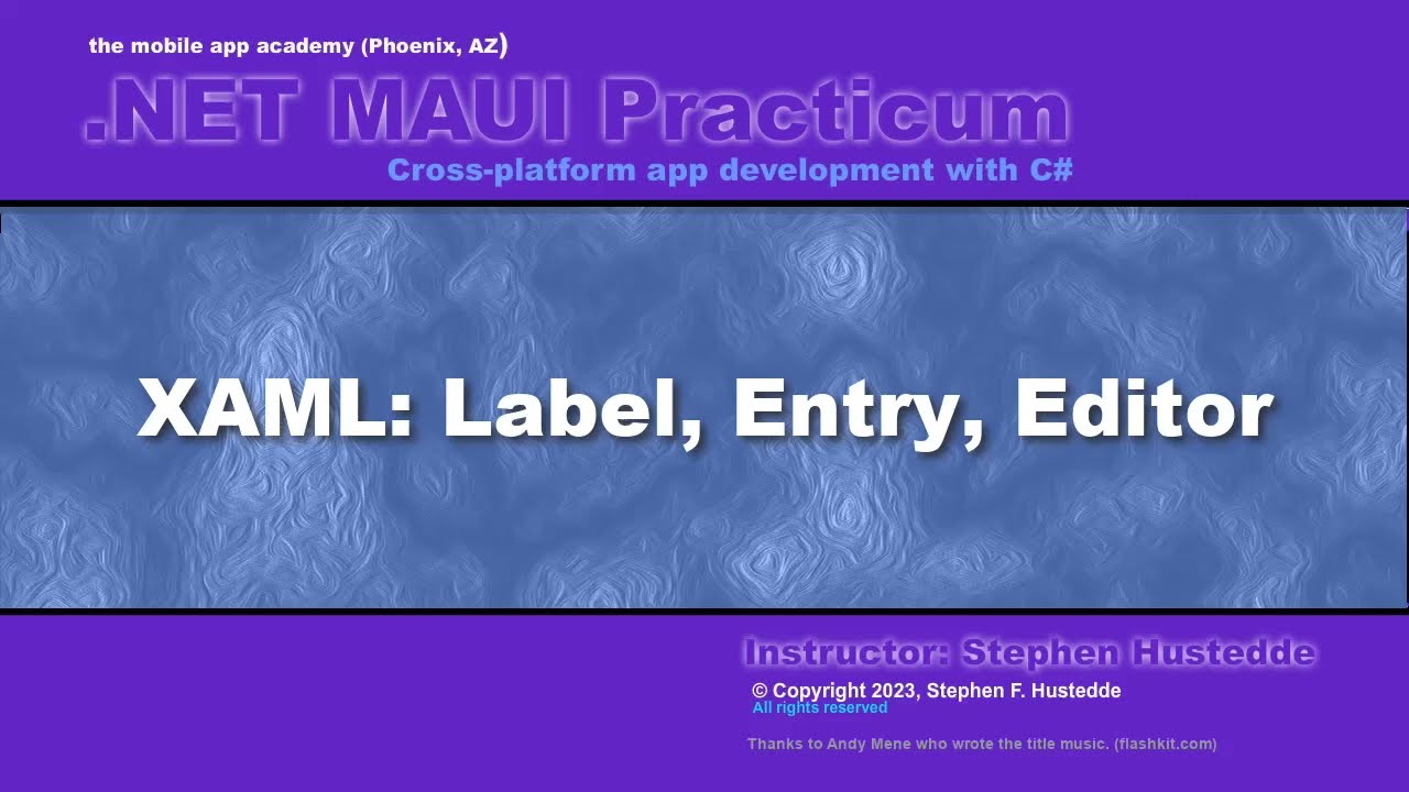.NET MAUI 01J - XAML: Label, Entry, Editor