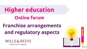 Hoger onderwijs - online forum: franchiseovereenkomsten en regelgevingsaspecten