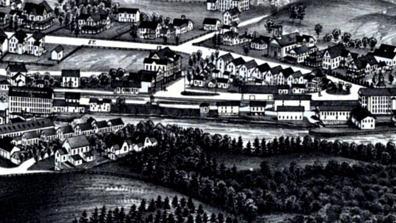 Housatonic Massachusetts 1890 Panoramic Bird's Eye View Map 7024 YouTube