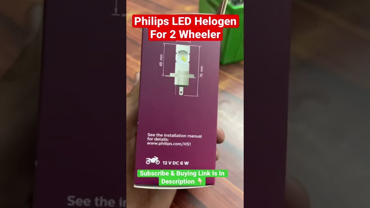 Philips LED Helogen For 2 Wheeler Best Light Bike Activa Shorts Ledlights