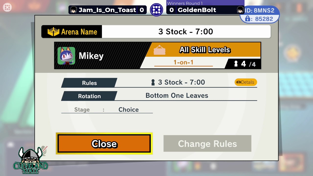 Cleveland State University Smash Virtual Esports Open 10/27/20