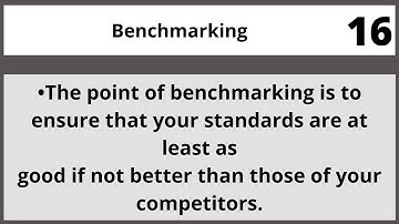 What is benchmarking? MGT567 LECTURE in Hindi Urdu 16