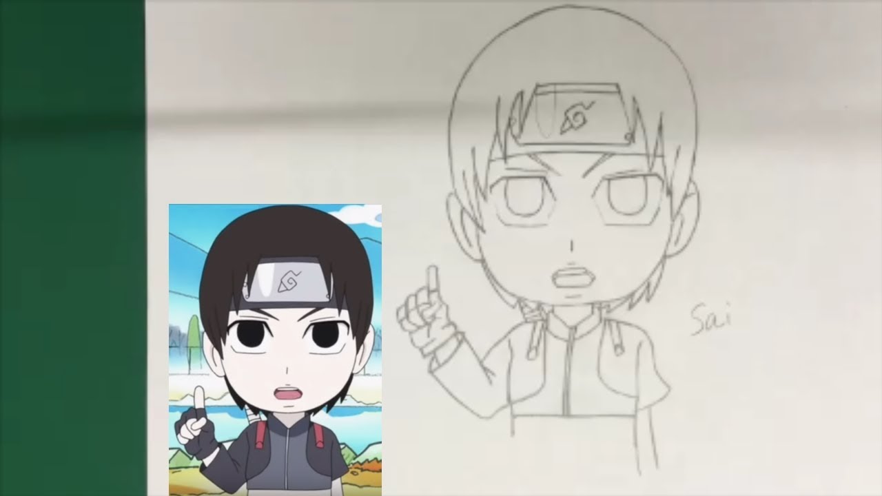 How To Draw Sai Naruto Sd Guidelines ナルト Sd サイ 描き方 Youtube