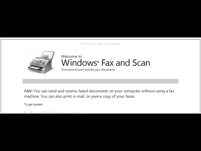 Факсы и сканирование Windows. Windows факс
