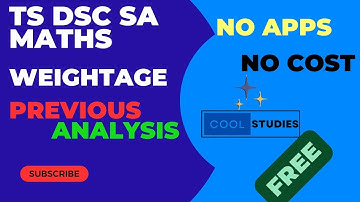 TS DSC sa weightage analysis |dsc sa maths syllabus#dscsyllabus  #apdsc #tsdsc #dscclasses #dscmaths