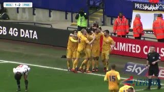 Bolton Wanderers 1 PNE 2, Saturday 12th March 2016, SkyBet Championship
