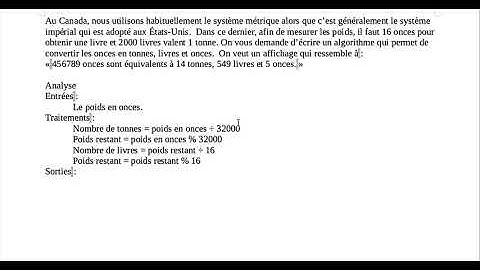 Démonstration - Algorithme et trace