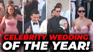 VENICE TURNS GOLD: OPRAH, DICAPRIO, KARDASHIANS, BRADY & more head by boat to JEFF BEZOS' WEDDING