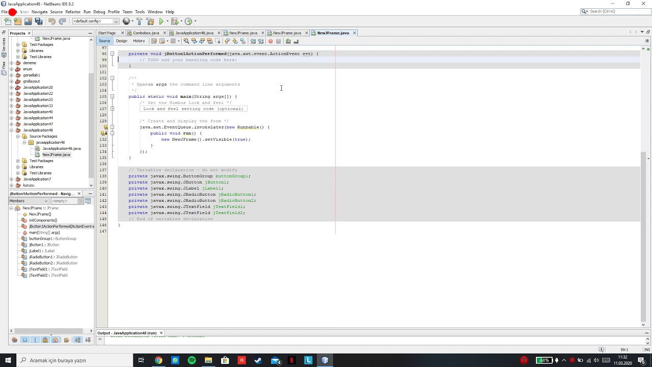 java APPLET/SWING ComboBox-RadioButton (2) - YouTube