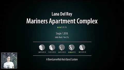 Lana Del Rey - Mariners Apartment Complex - Rock Band Custom