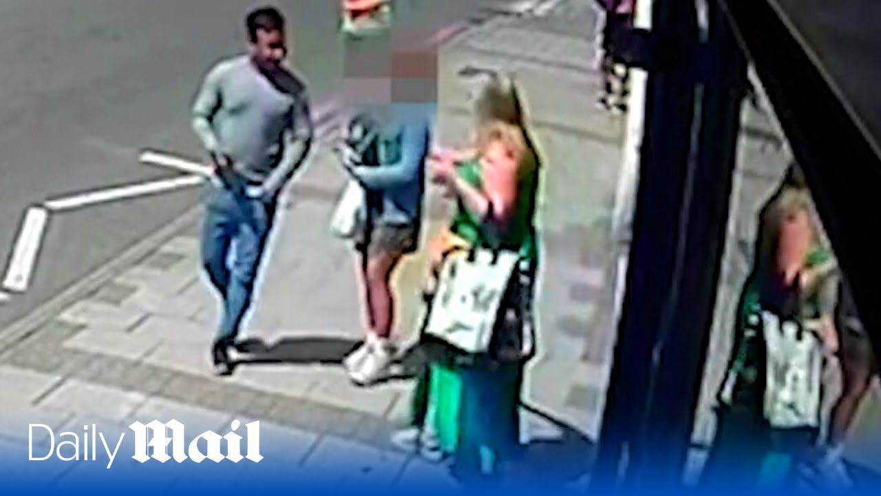 Heroic woman saving an 11-year old boy from being abducted caught on CCTV