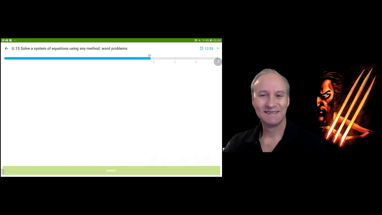 IXL Algebra1 - U.15 Solving Systems of Equations Using Any Method: Word Problems