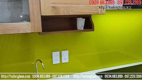 Kính Ốp Bếp Màu Vàng Chanh Thi công Tại C4 Vũ Tông Phan