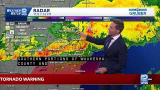 A Tornado Warning has been issued for Washington and Waukesha counties until 7 15 p m