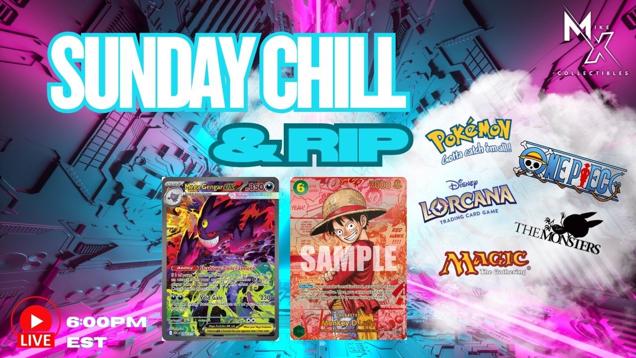 🔴LIVE NOW: Mike X Collectibles Online TCG Store – SUNDAY RIP N CHILL - CHASE HUNTING!