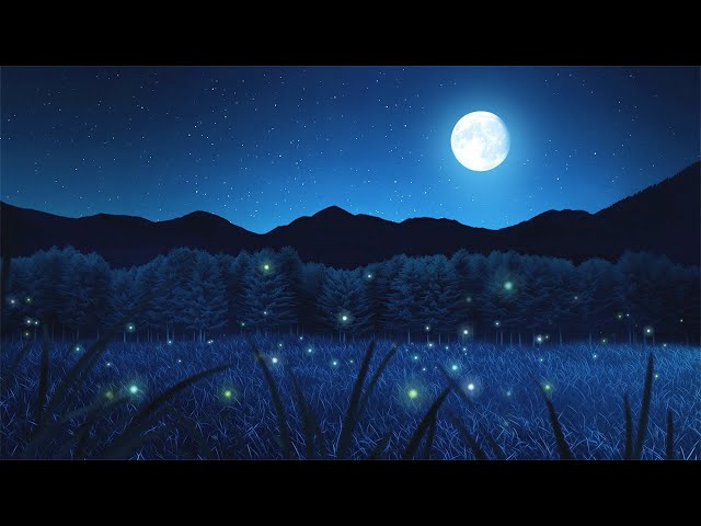 Relaxing Sleep Music & Night Nature Sounds: Soft Crickets, Gentle