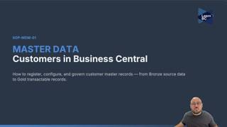 Customer Master Data in Microsoft Dynamics 365 Business Central | SOP-MDM-01