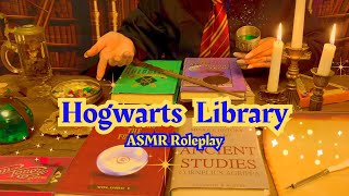 Harry Potter ASMR Roleplay | Friend helps you relax for exams in Hogwarts Library (whispering)