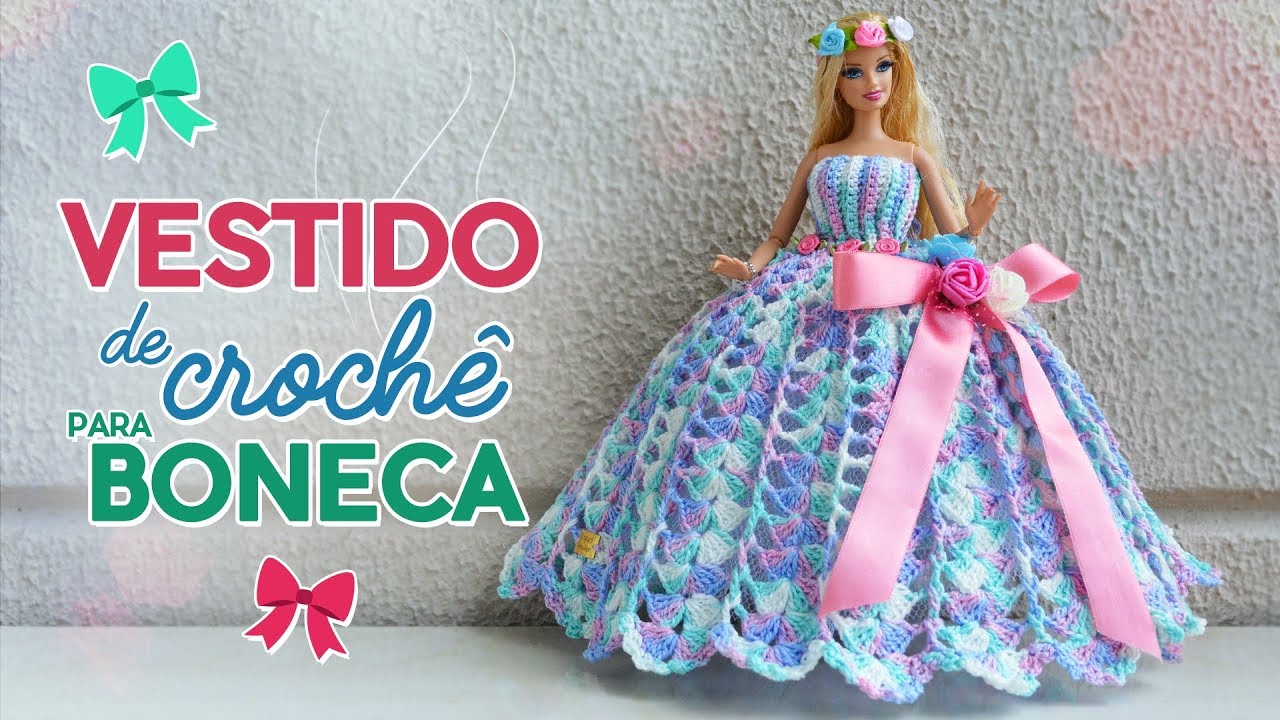 Pantalon  Roupas de crochê para bonecas, Roupas barbie de crochê, Vestido  de crochê