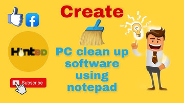 Create PC Clean Up Software Using Notepad #software