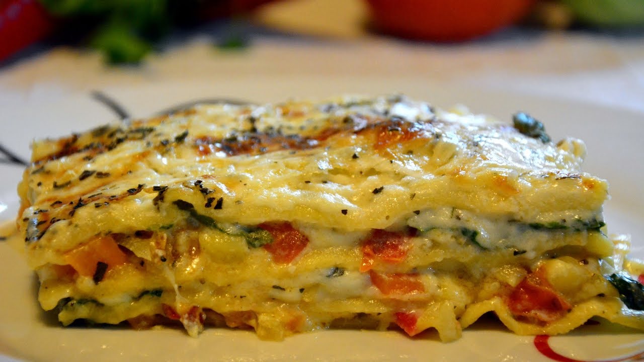 VEGETABLE LASAGNA! UNIQUE! Homemade Lasagne Bark, Vegetables and