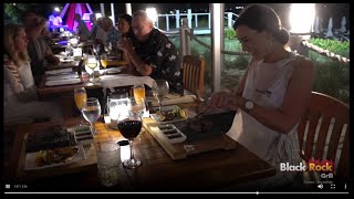 Hot Stone Cooking- Black Rock Grill In Turks & Caicos, Alexandra Resort