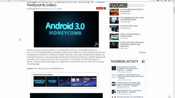 Google Showing The NEW Android 3.0 HoneyComb! TABLET UI Special Version! Pictures + Video!