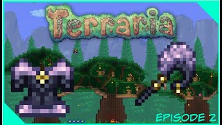 Terraria Summoner Playthrough! Flinx Gear and Starting the Base! Episode 2