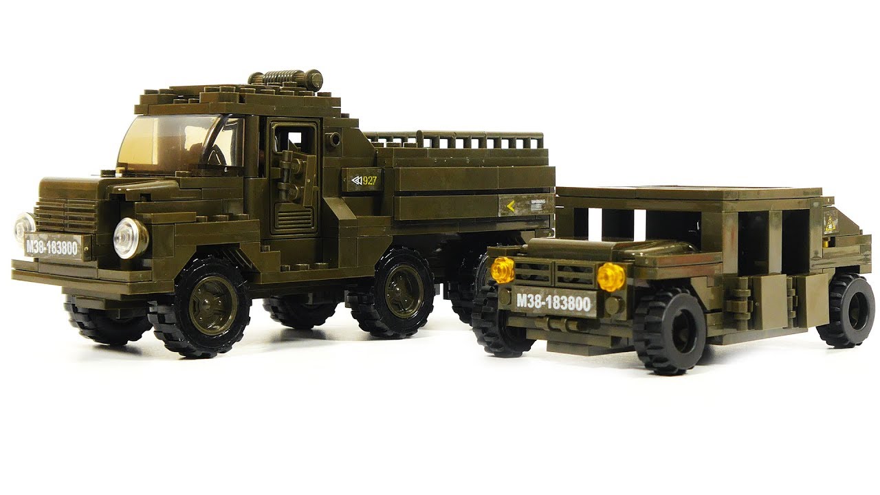 Sluban Army – Camion Batterie Anti-aérienne M38-B0302 – 311 Pièces – Blocs Compatibles – Dès 6 Ans