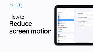 How to reduce screen motion on iPhone, iPad, and iPod touch — Apple Support