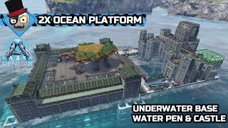 Ark: Genesis - Ocean Platform base - How to Build Tutorial - Water Pen (No Mods)