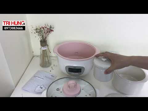 Video Nồi hầm cách thủy Bear 1,6 lít - youtube