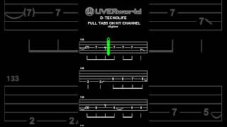 【BASS TAB】BLEACH OST | UVERWORLD - D-TECNOLIFE #shorts #basstabs #uverworld