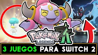 NOTICIAS POKEMON! JUEGOS PARA SWITCH 2! REGALOS MISTERIOSOS, ¿LEGENDS HOOPA?