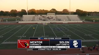 Solon Girls Soccer vs Mentor 9/28/2021