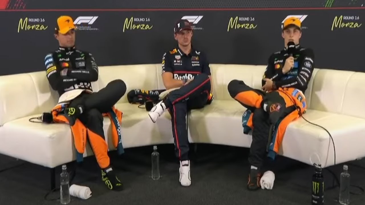 LIVE F1 Italian GP Qualifying Press Conference -  Max Verstappen, Lando Norris, Oscar Piastri