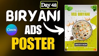 Create A Stunning Veg Biryani Poster Design in Canva | Canva Easy Skills For Beginners | screenshot 4