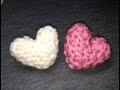 リフ編みでハートを編みました　Puffed Star Stitch  "heart♡”