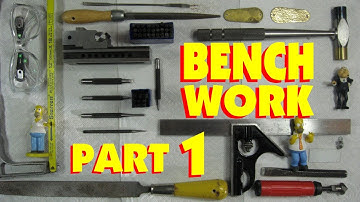 BENCH WORK 1, WORK BENCHES, VICES, HAMMERS & PUNCHES USED IN THE MACHINE SHOP. MARC LECUYER