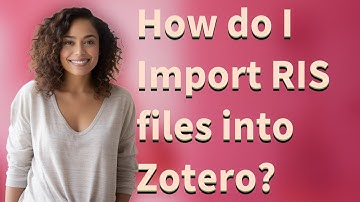 How do I Import RIS files into Zotero?