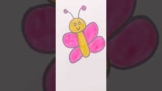 Butterfly Easy Drawing for Kids #drawing #drawingtutorials #draw #drawing4kids #easydrawing #shorts