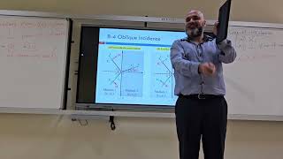 Wave Reflection and Transmission at Oblique Incidence (Sec 8.4)