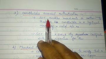 CS409(Mod6_7): Secure Electronic Transaction(SET) features