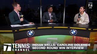 Caroline Dolehide Discusses Her Big Win Over Azarenka; Indian Wells 2R