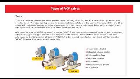 Danfoss Learning - Electrically Operated Expansion Valves AKV - eLesson preview