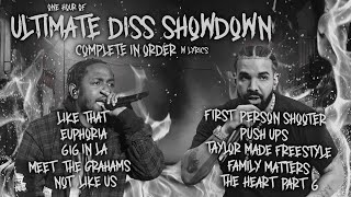 Drake vs. Kendrick Lamar: The Ultimate Diss Track Showdown  Full Playlist in Order  w/ Lyrics