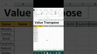 How to convert data Vertical to Horizontal and Horizontal to Vertical || Transpose Excel Data Excel.